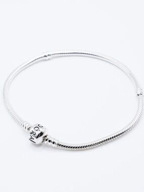Pandora Moments Barrel Clasp Snake Chain Bracelet Sterling Silver S925